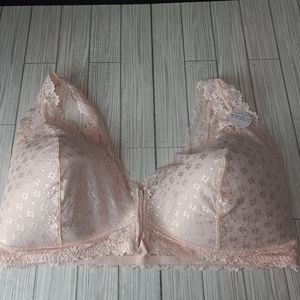 The Lacy Bra Floral Lace Lotus Breeze Peach 50DD